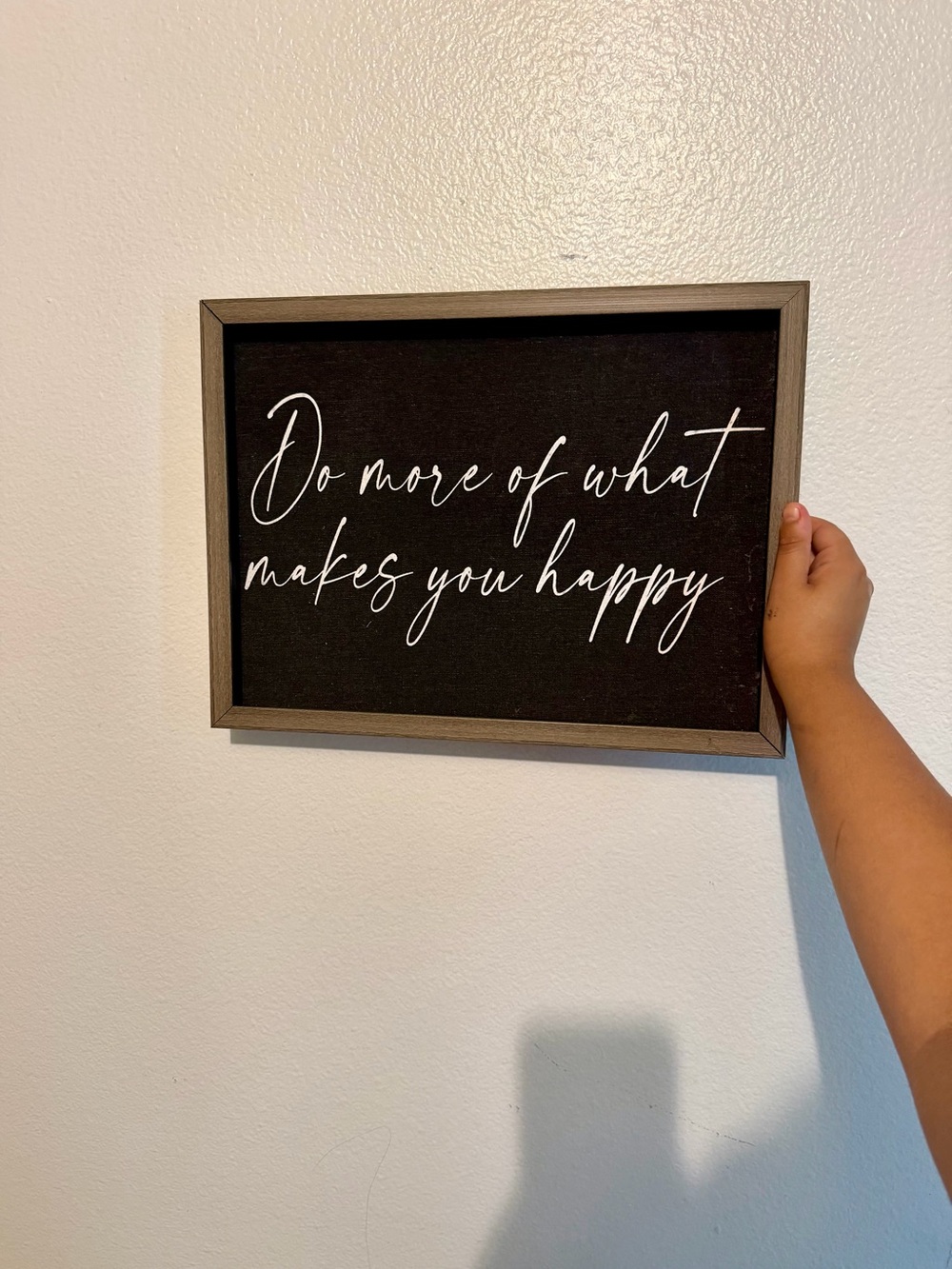 Do More of What Makes You Happy Black Script Wall Art